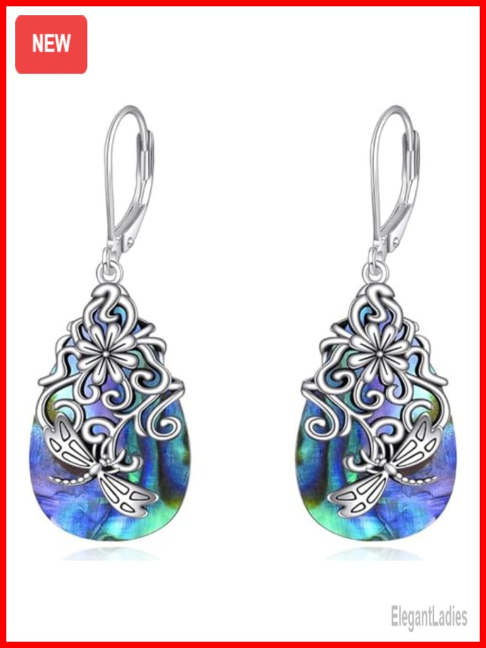Vintage Dragonfly Pattern Drop Earrings for Women Exquisite Party Jewelry